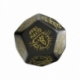 Viridian Jumbo dado Trap Generator Die D12 Negro