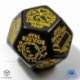 Viridian Jumbo dado Trap Generator Die D12 Negro