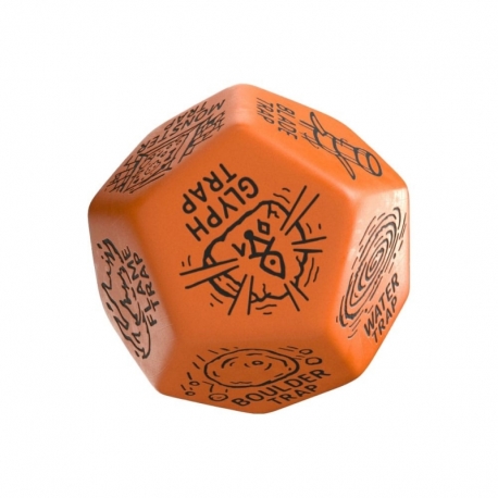 Viridian Jumbo dado Trap Generator Die D12 Naranja