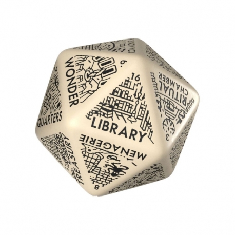 Viridian Jumbo dado Dungeon Room Generator D20 Beige