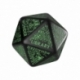 Viridian Jumbo dado Dungeon Room Generator D20 Negro