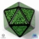 Viridian Jumbo dado Dungeon Room Generator D20 Negro