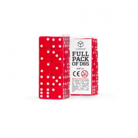 Q Workshop Pack de Dados Full Pack D6 Rojo (20)