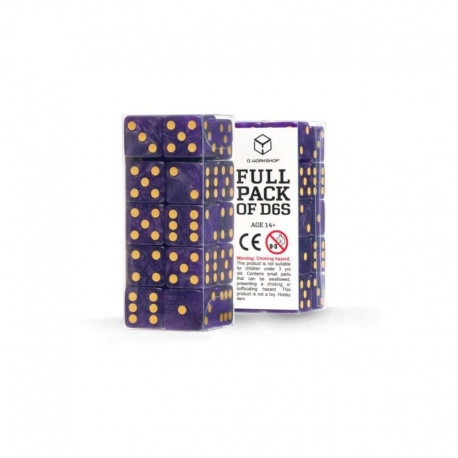 Q Workshop Pack de Dados Full Pack D6 Shimmering Purple (20)