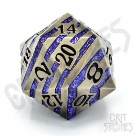 CritStones Metal dado D20 Engraved Elder 3 cm