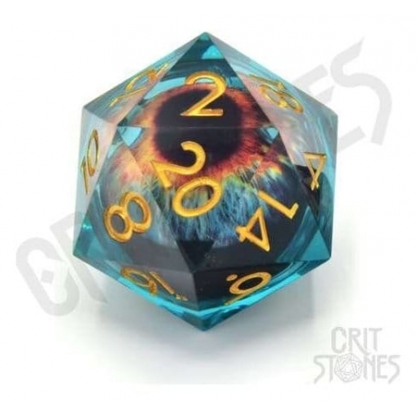 CritStones Liquid Core dado D20 Eye of the Oracle 3 cm