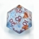 CritStones Liquid Core dado D20 Seraphic Reverie 3 cm