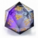 CritStones Liquid Core dado D20 Twilight Ether 5 cm