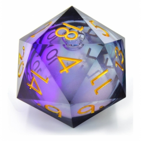 CritStones Liquid Core dado D20 Twilight Ether 5 cm