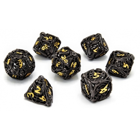CritStones Hollow Metal Pack de Dados Soulreaper Gold (7)