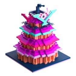 Hazbin Hotel Juego de bloques de construcción V Tower 20 cm