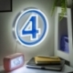 Fantastic Four Lámpara de pared LED Logo Neon