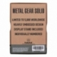 Metal Gear Solid 2 Lingote Snake Limited Edition