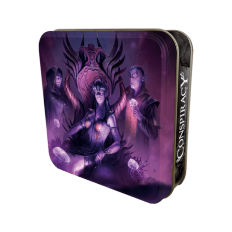 Conspiracy expansion in Spanish for the Abyss board game by Do It Games