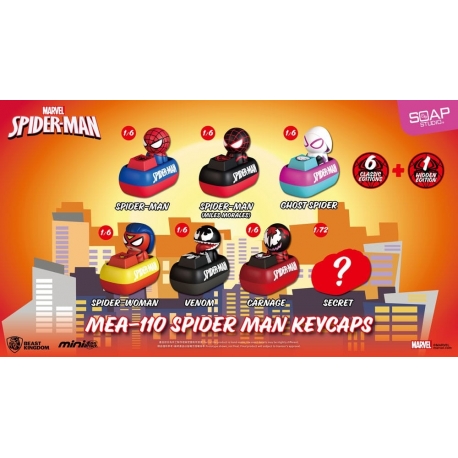 Spider Man Mini Egg Attack Blind Box Figures keycaps 5 cm Assortment (6)