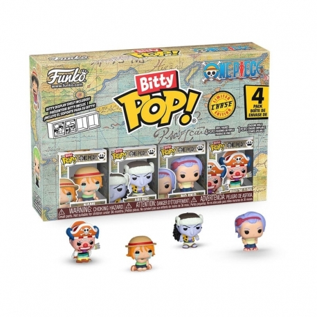 One Piece Pack de 4 Figuras Bitty POP! Vinyl Nami 2,5 cm