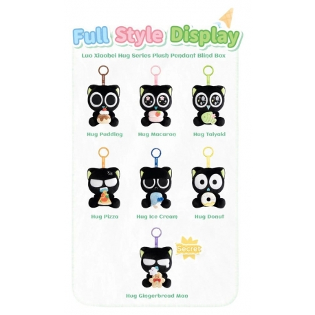 Luo Xiaohei Minifiguras Hug Plush Pendant Series 10 cm Expositor (6 )