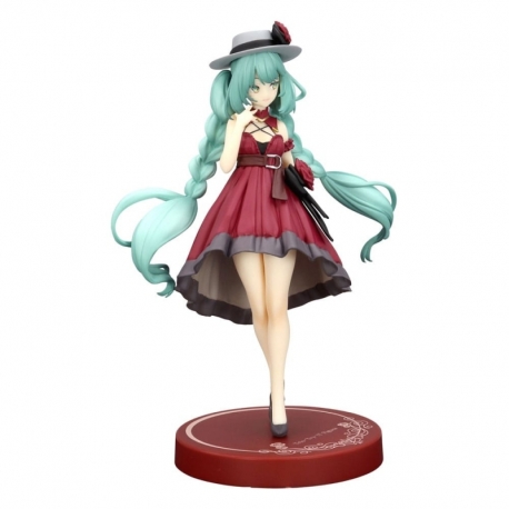 Hatsune Miku Estatua PVC Trio-Try-iT Hatsune Miku Outing Dress Red Color Ver. 19 cm