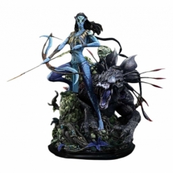 Avatar (Film) Real Elite Masterline Series Statue 1/4 Neytiri & Thanator 75 cm