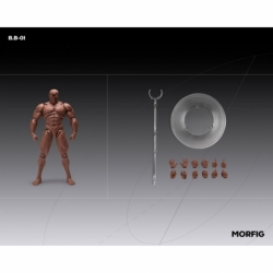 Inart Action Figure 1/12 Blank Male Body Black 17 cm