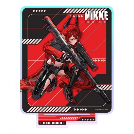 Goddess of Victory: Nikke Figura acrilico Crouching Series Red Hood Holographic 14 cm