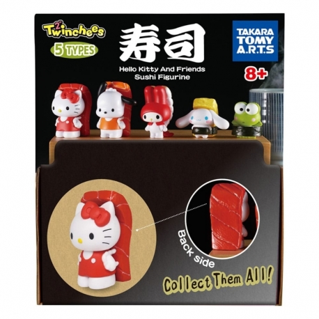 Sanrio Minifiguras Twinchees Hello Kitty & Friends Sushi Kawai 5 cm Expositor (24)