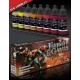 Set of 8 acrylic paints from Creatures From Hell to paint miniatures Scale 75