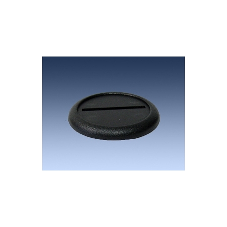 40mm black round lipped plastic bases (5 Pack)