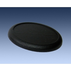 50mm black round lipped plastic bases (3 Pack)
