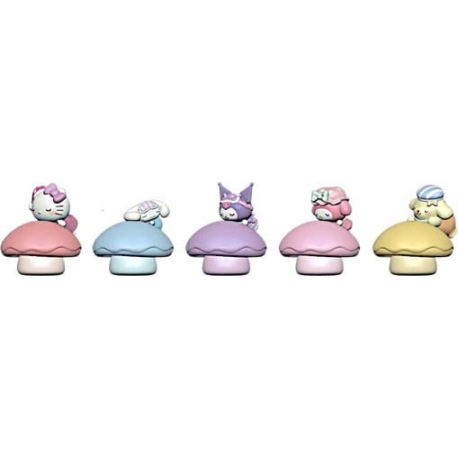 Sanrio Figuras mini Bedside Light Little Mushroom Series Hello Kitty and Friends 8 cm Expositor (12)