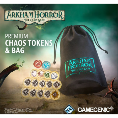 Arkham Horror: Chaos Tokens + Token Bag from Gamegenic