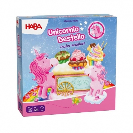 Juego de mesa Unicornio Destello: Dados Mágicos de HABA