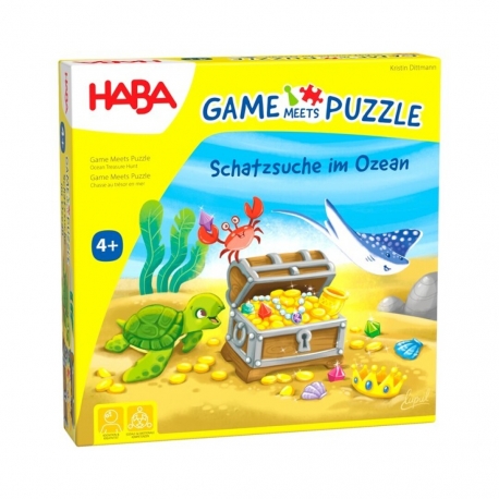 Game Meets Puzzle - Marine Treasure board game by HABA (Spanish)