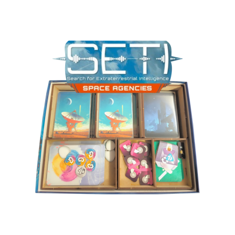 Compatible insert for Compatible insert for SETI SPACE AGENCIES (Exp.) board game by Without Mess
