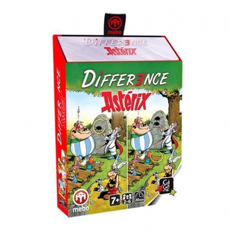 the Difference Asterix card game from Mebo Games (Spanish)