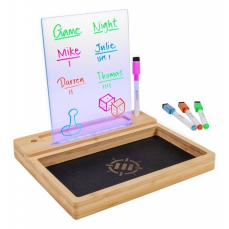 Enhance Tabletop Tablero de escritura LED y bandeja de dados Transparente