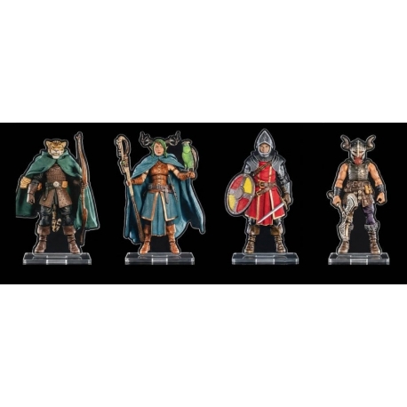 Mythic Legions Acrylic Standees 4-Pack Heroic Set B 3 cm
