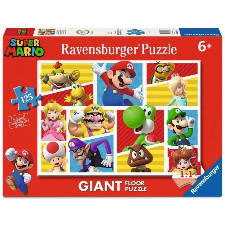Super Mario Giant Floor Jigsaw Puzzle Mario's Friends and Foes (125 Pieces)