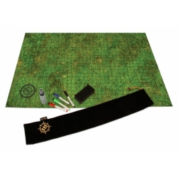 Enhance Tabletop Kit de campaña de alfombrilla de rejilla DnD verde
