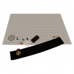 Enhance Tabletop Kit de campaña de alfombrilla de rejilla DnD beige