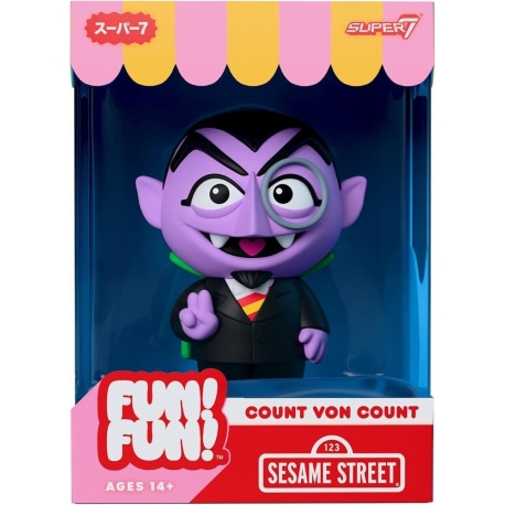 Barrio Sésamo Figura Soft Vinyl Fun! Fun! Wave 01 - Count von Count 18 cm