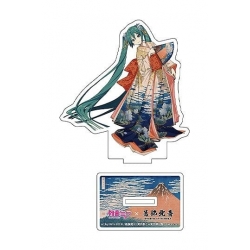 Hatsune Miku x Katsushika Hokusai iXima Soporte acrílico Fine Wind, Clear Morning 10 cm (5)