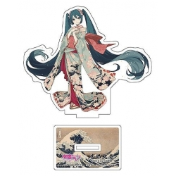 Hatsune Miku x Katsushika Hokusai iXima Soporte acrílico The Great Wave off Kanagawa (Kimono) 10 cm (5)