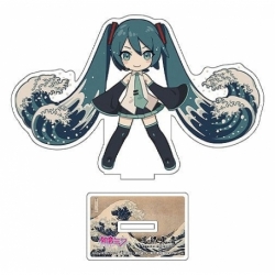 Hatsune Miku x Katsushika Hokusai iXima Soporte acrílico The Great Wave off Kanagawa (Chibi) 10 cm (5)