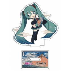 Hatsune Miku x Katsushika Hokusai iXima Soporte acrílico The Great Wave off Kanagawa (Chibi) 10 cm (5)