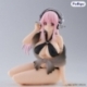 Super Sonico Estatua PVC Noodle Stopper Super Sonico Swimsuit Black Color Ver. 10 cm
