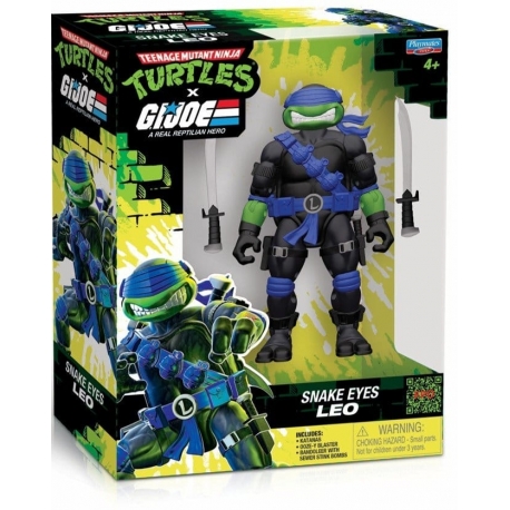 Tortugas Ninja x G.I. Joe Crossover Classics Figura Leonardo x Snake Eyes 12 cm