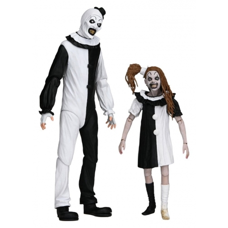 Terrifier 2 2-Pack Action Figures Ultimate Art the Clown & Little Pale Girl 18 cm
