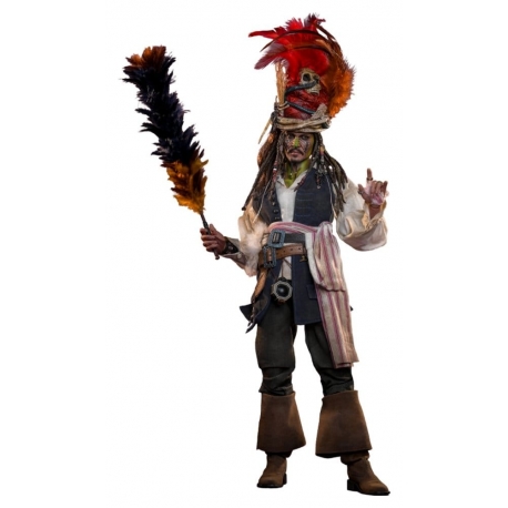 Piratas del Caribe: El cofre del hombre muerto Figura DX 1/6 Pelegostos Chief Jack Sparrow 30 cm