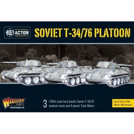 Soviet T-34/76 Medium Tank Platoon (3) with Tank Riders